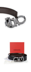 SALVATORE FERRAGAMO ダブル ガンチーニ リバーシブル ベルト 153690798 [P]