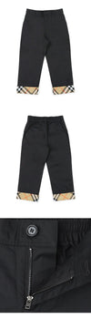 Burberry Kids Trousers Rolled Up Leg Button Pants 155069909 [P]