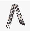 GIVENCHY Schwarzes Leopard-Muster Seidentuch 162554720 [P]