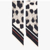 GIVENCHY Schwarzes Leopard-Muster Seidentuch 162554720 [P]