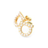 Salvatore Ferragamo Gancini Crystal Pearl Earrings 136079486 [P]