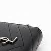 SAINT LAURENT グラン・ド・プードル・レザー・モノグラム・コンパクト・ジッパー・アラウンド・財布・ブラック・シルバートーン 162255192 [P]