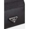 Prada Saffiano Triangle Card Wallet 162605941 [P]