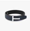 Tom Ford Reversible Belt with Silver T Logo Buckle 160314814 [P]