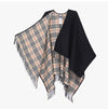 BURBERRY Mantel 8122804 C1900 kariert Wolle wendbar Fransen Damen-Cape 162626377 [P]