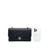 CHANEL Classic Flap Bag Caviar Medium Black Silver 21 Series 162639871 [P]