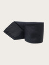 Gucci Black Silk Logo Herringbone Tie 162655628 [P]