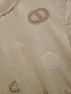 Hermes Beige Crew Neck Short Sleeve Knit Sweater 162656031 [P]