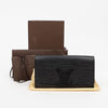 LOUIS VUITTON Louise Brieftasche aus Épi-Leder Schwarz 162263262 [P]