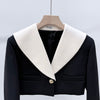 MIU MIU Segelkragen Wolle Crop Jacke Schwarz 162670578 [P]