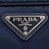 Prada Triangular Logo Nylon Quilted Chain Shoulder Bag Navy 162734390 [P]