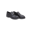 Prada Brushed Black Leather Triangle Logo Women's Loafers 1D246M 162833780 [P]