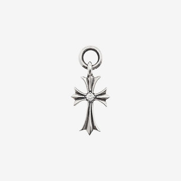 Chrome Hearts Tiny Cross 1p Diamond Charm Pendant Silver PAV3F2R0 162846980 [P]