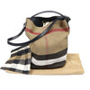 Burberry Black Leather Check Ashby Medium Hobo 2WAY 39457261 162849142 [P]