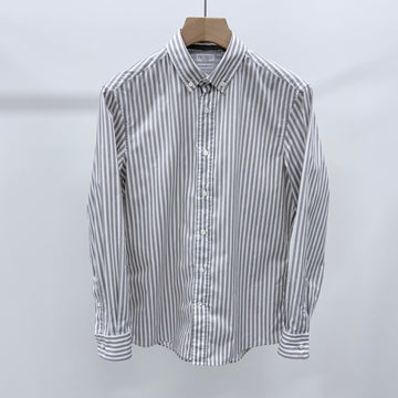 Brunello Cucinelli Cotton Stripe Long Sleeve Shirt 162851118 [P]