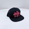 Chrome Hearts Sementary Triple Cross Patch Hat Red Black 162851343 [P]