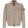 Stone Island Brushed Organic Cotton Canvas 'Old' Effect Regular Fit Zip-up Overshirt (L1S15 S00WN V019A) 156890875 [P]