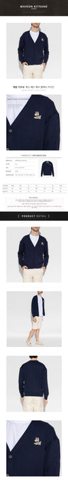 AMI Klassischer Cardigan mit Fuchs-Logo KM00504KT1036 P480 51327523 [P]
