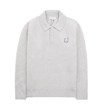 MAISON KITSUNE H120 フォックスヘッド ウールリブポロジャンパー 162884573 [P]