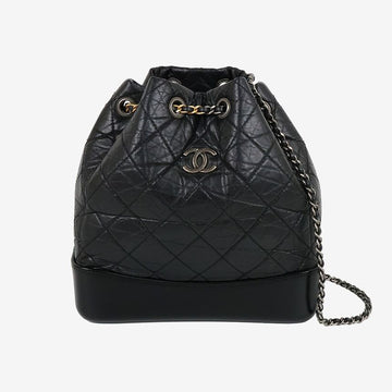 CHANEL Gabrielle Backpack Small Black 12345 162888371 [P]