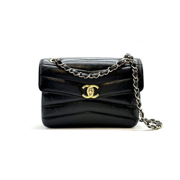 CHANEL Chevron Classic Mini Bag Black AS0706 162888399 [P]