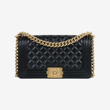 CHANEL Boy Bag Medium Black A67086 162888611 [P]