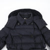 BURBERRY Damen abnehmbare Kapuze lange Daunenjacke Navy 162262267 [P]