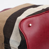 Burberry Medium House Check Canvas Bucket Shoulder Bag Burgundy 162358759 [P]