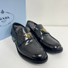 PRADA Lackiertes Metall-Logo gebrushter Loafer 2DB223 162951534 [P]