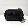 PRADA Diagramm Silberne Kette Kamera Tasche Crossbody Schwarz (1BH083) 162937767 [P]