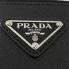 Prada Saffiano Triangle Logo Clutch Bag Black 162938020 [P]