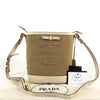 PRADA ジャカード三角ロゴバケットバッグクロスバッグ 1BE021 162952051 [P]