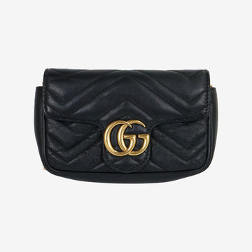 GUCCI GG Marmont Matelassé Supermini Schwarz 476433 162954223 [P]