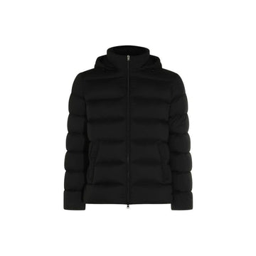 HERNO Hooded Down Jacket mit horizontaler Steppung in Schwarz PI0016ULE 12456Z 9300 162831576 [P]
