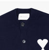 AMI Cardigan with Big Heart Logo Intarsia Pockets 154389802 [P]