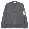 THOM BROWNE ミッドグレー男のミラノステッチカーディガン 159560369 [P]