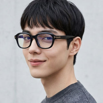 Tom Ford TF6005DB 002 Thick Horn Rimmed Eyewear Frame Matte Black Asian Fit 134030881 [P]