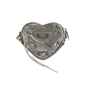 BALENCIAGA Herz Kette Schultertasche Silber 163091447 [P]