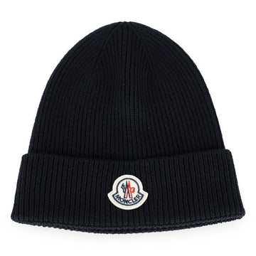 MONCLER Wollmütze mit Logo-Patch (Navy) 3B70500 A9342 742 162868815 [P]