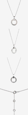 BULGARI Offener Kreis Anhänger Halskette 1p Diamant 342074 162955320 [P]