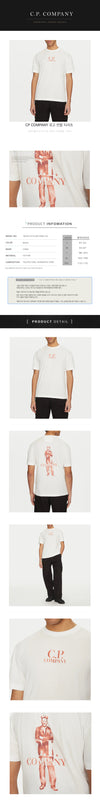 CP COMPANY CP Kompanie Logo T-Shirt Kurzarm 18CMTS141A 005100W 103 135649876 [P]