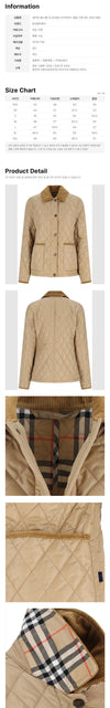 BURBERRY 26FW OLDHAM Diamond Quilted Jacket Sand 8107466 159638616 [P]