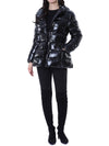 MONCLER ロゴパッチ付きグロス女性パディングジャケット/1A00017 597EU 999 112401960 [P]