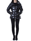 MONCLER ロゴパッチ付きグロス女性パディングジャケット/1A00017 597EU 999 112401960 [P]