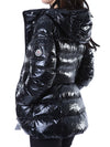 MONCLER ロゴパッチ付きグロス女性パディングジャケット/1A00017 597EU 999 112401960 [P]