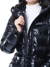 MONCLER ロゴパッチ付きグロス女性パディングジャケット/1A00017 597EU 999 112401960 [P]