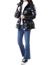 MONCLER ロゴパッチ付きグロス女性パディングジャケット/1A00017 597EU 999 112401960 [P]