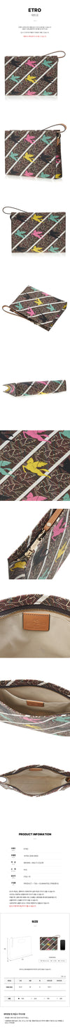 ETRO Pegasus Paisley Clutch für Damen 1H784 2846 8000 76551754 [P]
