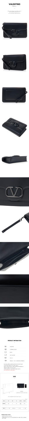 VALENTINO V Logo Leder Clutch für Unisex 1Y2B0B56 UPA 0NO 76416746 [P]
