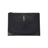 SAINT LAURENT Monogram Leder Tablet Halter Tasche Clutch Schwarz mit Silber 161835394 [P]